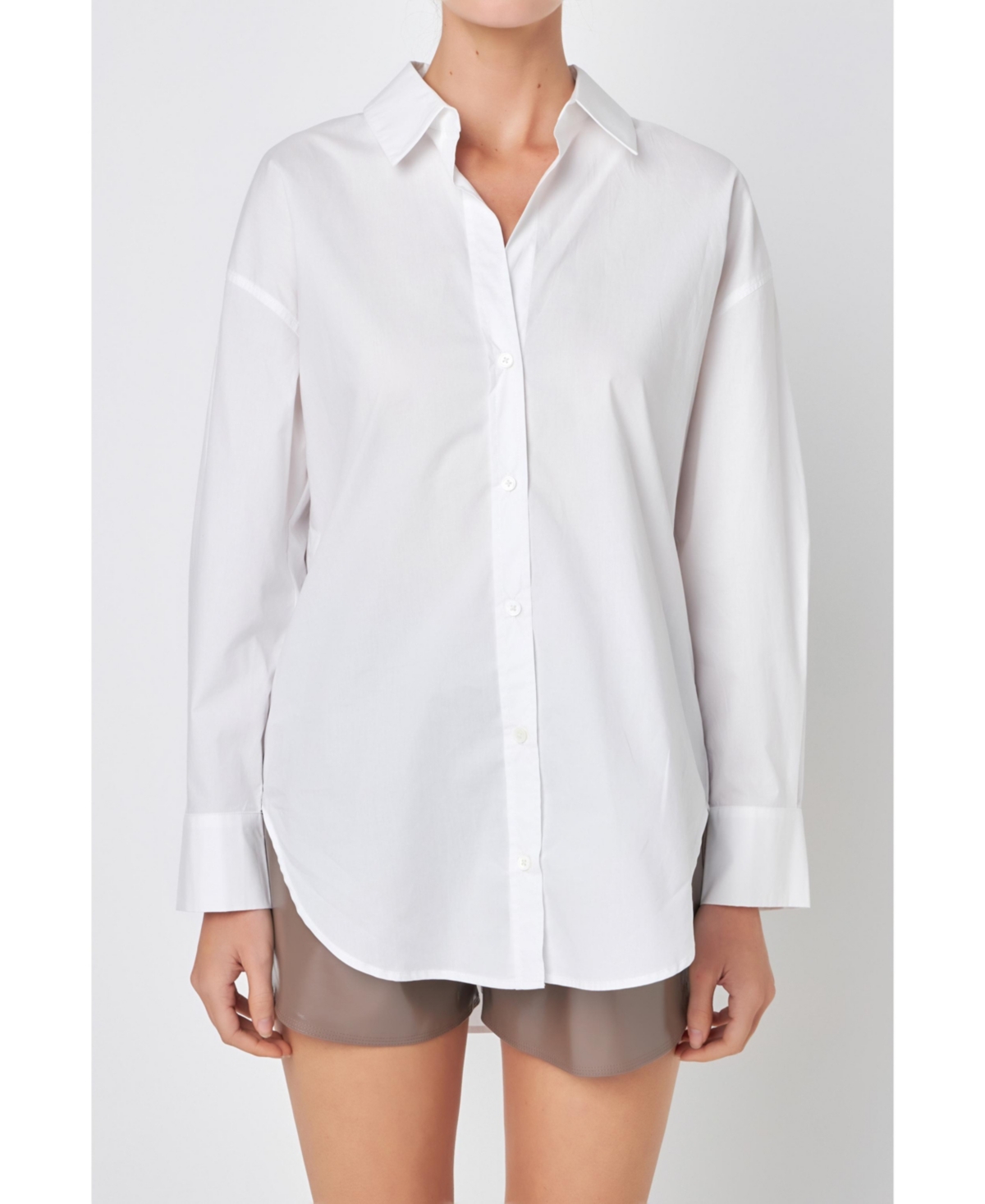 Women's Over Collared Shirt - White