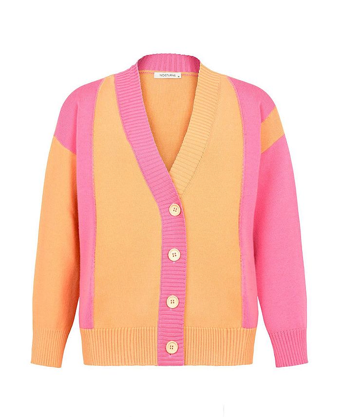 NOCTURNE Women's Color Block Knit Cardigan - Macy's