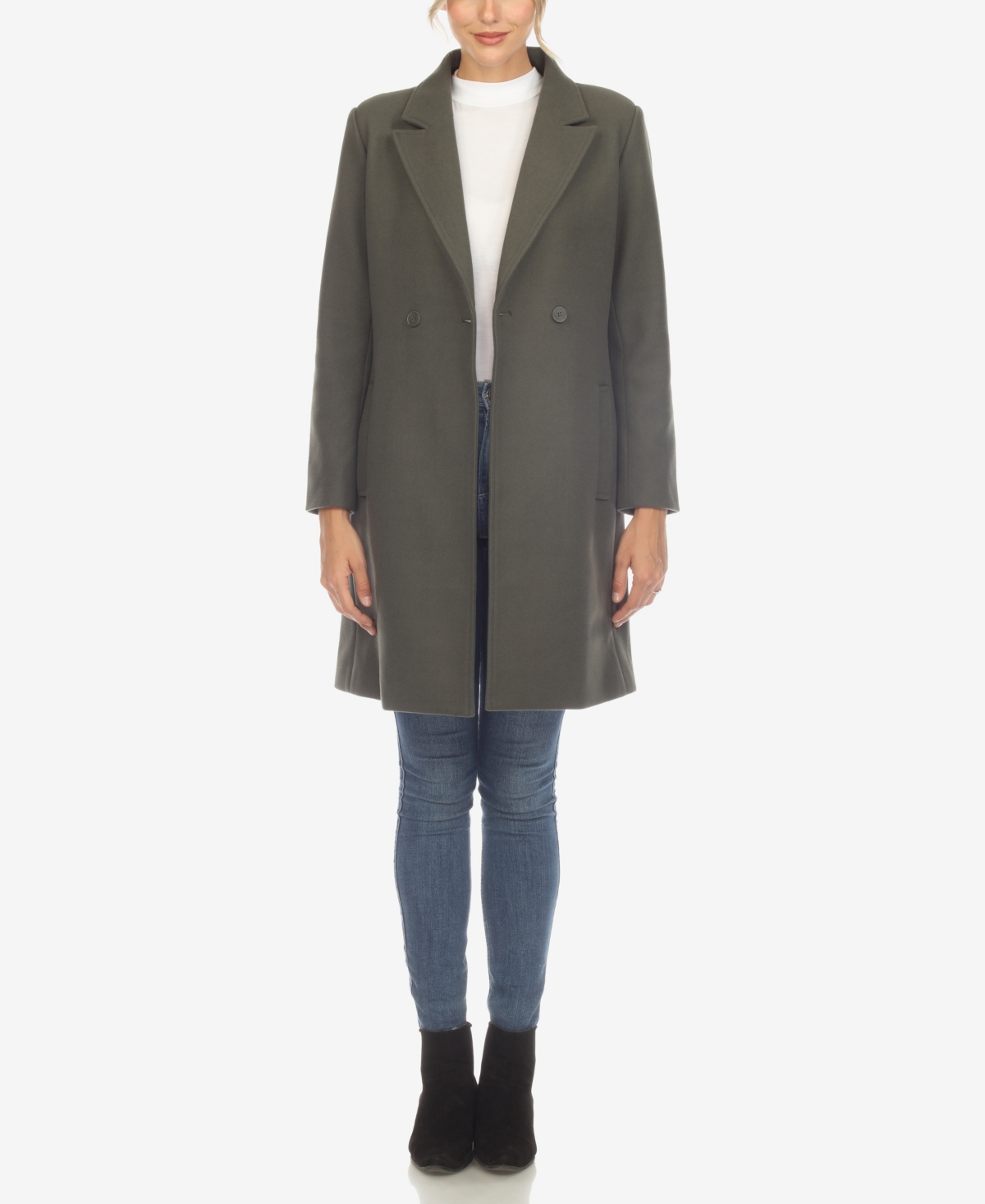 White Mark Women's Classic Walker Coat
