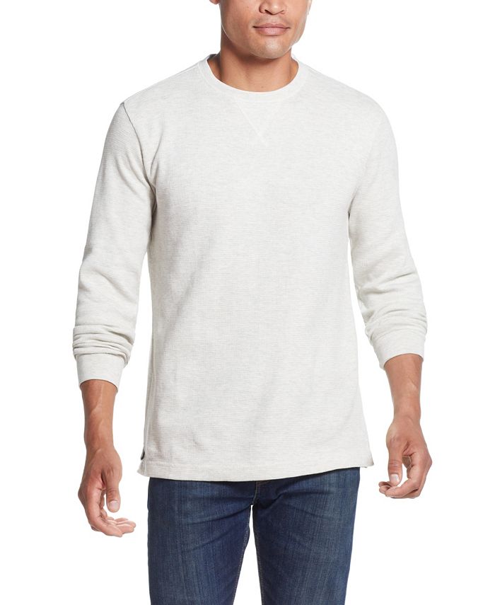 Weatherproof Vintage Men's Long Sleeved Waffle Crew Neck Shirt - Macy's