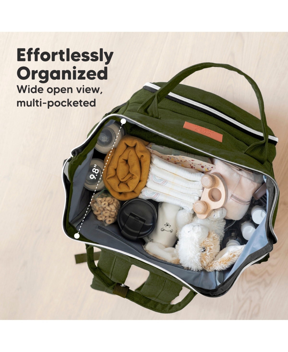 KeaBabies Original Diaper Bag Backpack, Multi-Functional Baby Diaper Bags with Changing Pad
