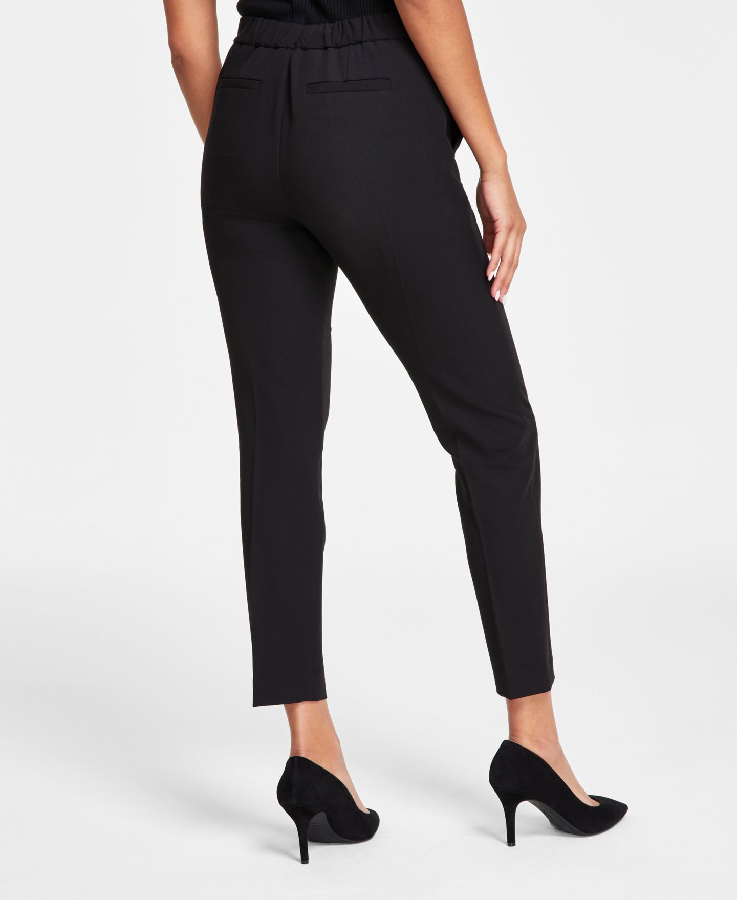 Женские брюки Tommy Hilfiger Sloane Slim-Leg Ankle, цвет: Чёрный — фото 5