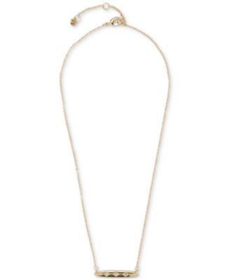 Lucky Brand - Women's Gold-Tone Pav&eacute; Detail Bar Necklace