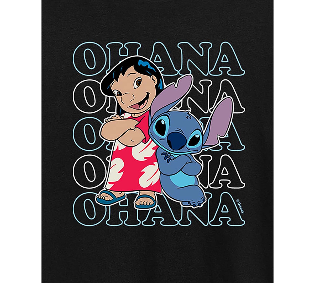 Hybrid Apparel Trendy Plus Size Lilo and Stitch Graphic T-shirt