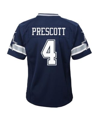 Toddler Boys and Girls Dak Prescott Navy Dallas Cowboys Team Game Jersey