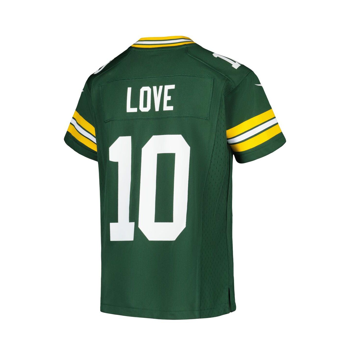 Детская игровая джерси Nike Jordan Love Green Bay Packers, Green, цвет: Зелёный — фото 3
