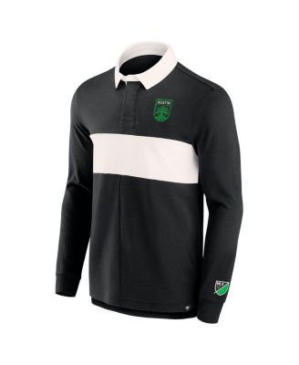 Men's Black Austin FC Penalty Kick Long Sleeve Polo Shirt