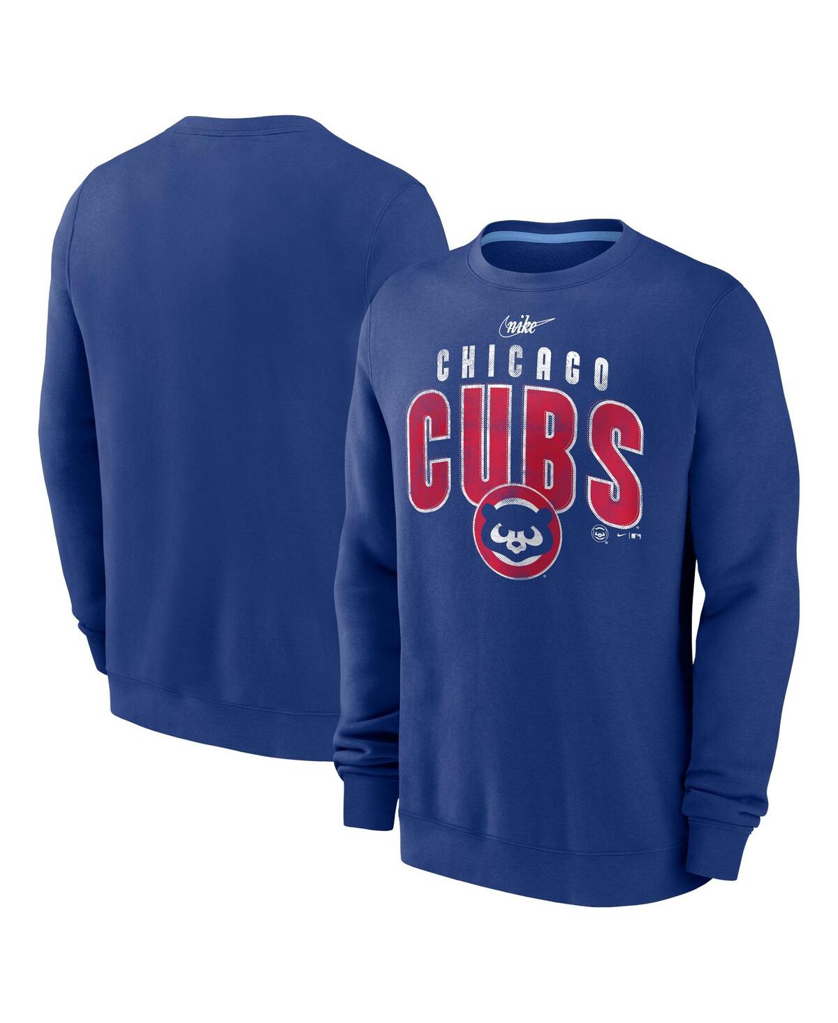 Men's Nike Royal Chicago Cubs Cooperstown Collection Team Shout Out Pullover Sweatshirt