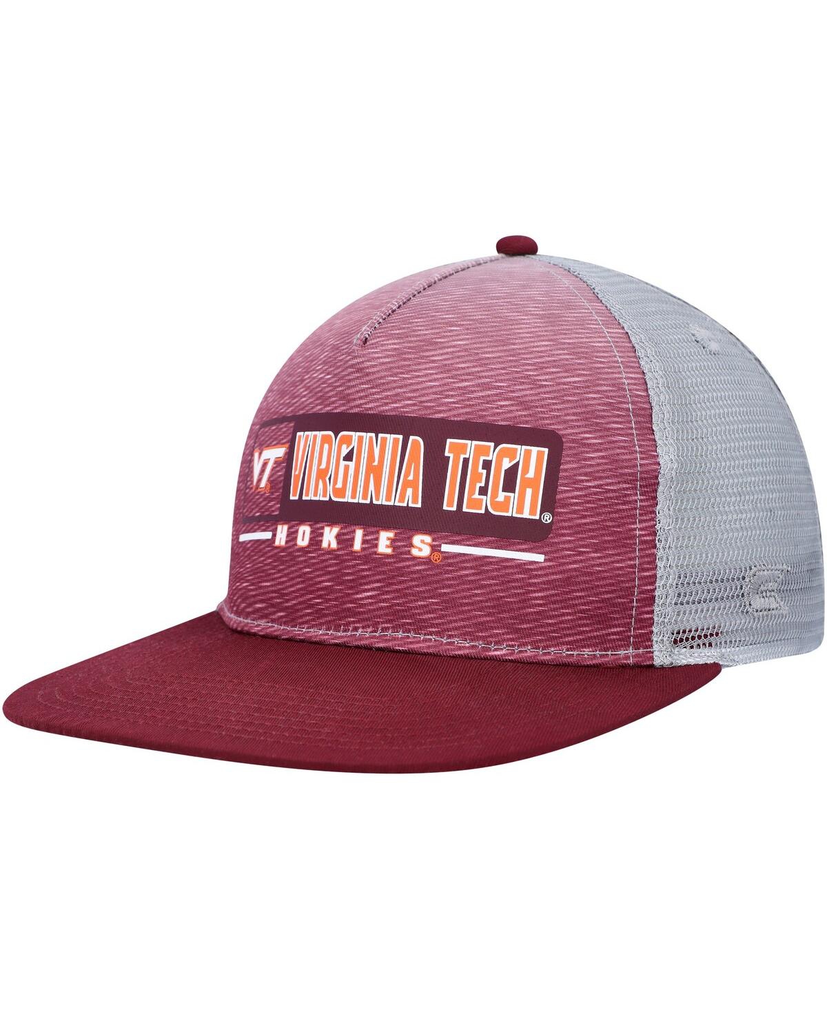 Men's Colosseum Maroon, Gray Virginia Tech Hokies Snapback Hat - Maroon, Gray