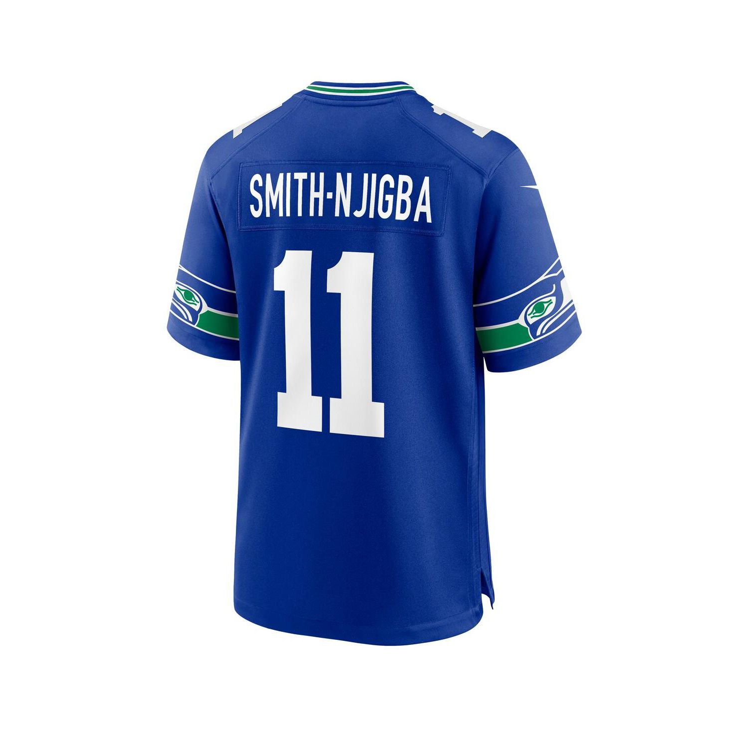 Men's Jaxon Smith-Njigba Royal Seattle Seahawks Throwback Player Game Jersey