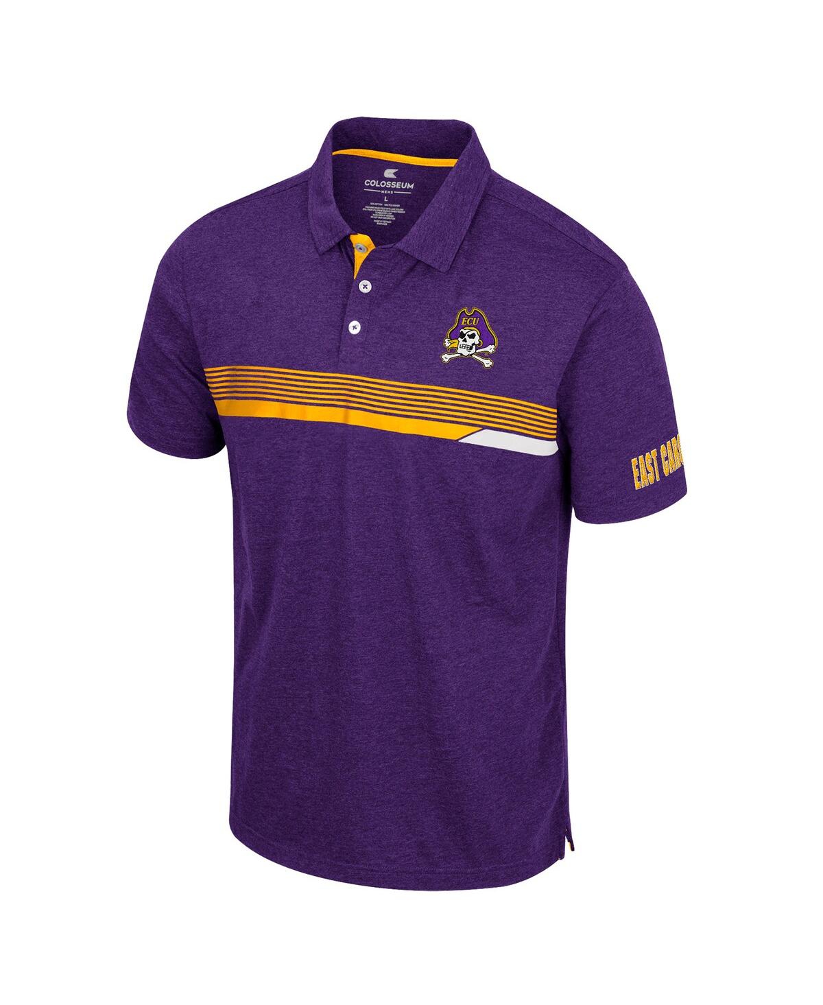 Shop Colosseum Men's  Purple Ecu Pirates No Problemo Polo Shirt