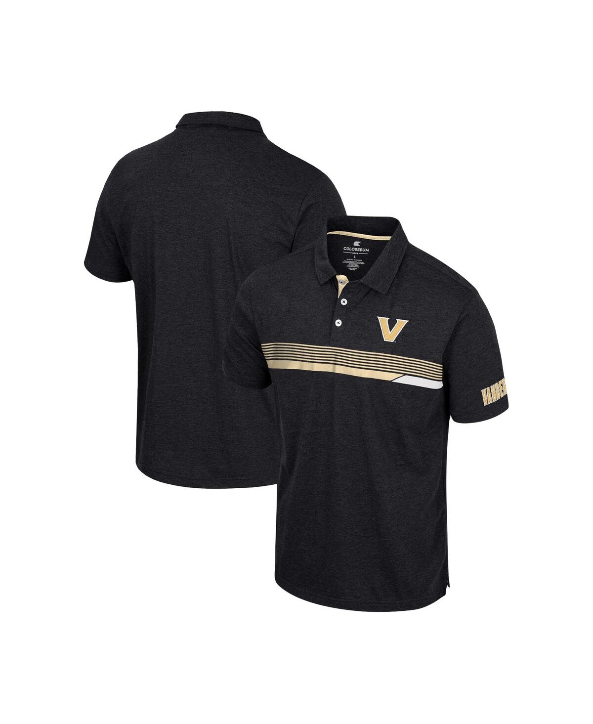 Shop Colosseum Men's  Black Vanderbilt Commodores No Problemo Polo Shirt