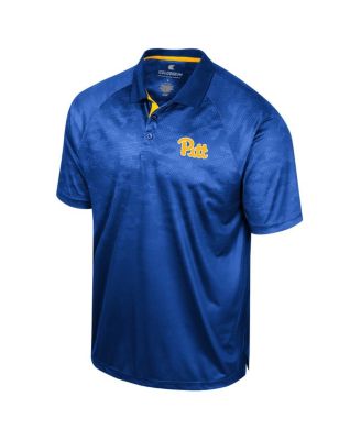 Men's Royal Pitt Panthers Honeycomb Raglan Polo Shirt