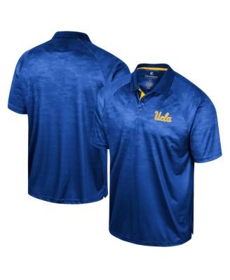 Men's Blue UCLA Bruins Honeycomb Raglan Polo Shirt
