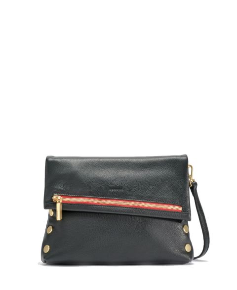 Женская сумка Hammitt VIP Small Leather Crossbody, цвет: Чёрный золотой красный
