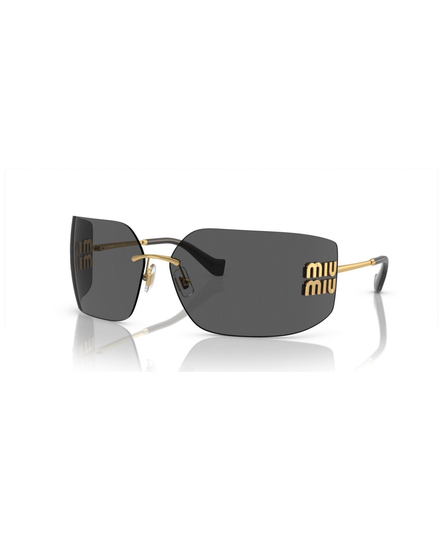 Женские солнцезащитные очки MIU MIU Sunglasses, MU 54YS, цвет: Золотой / Тёмный серый — фото 1