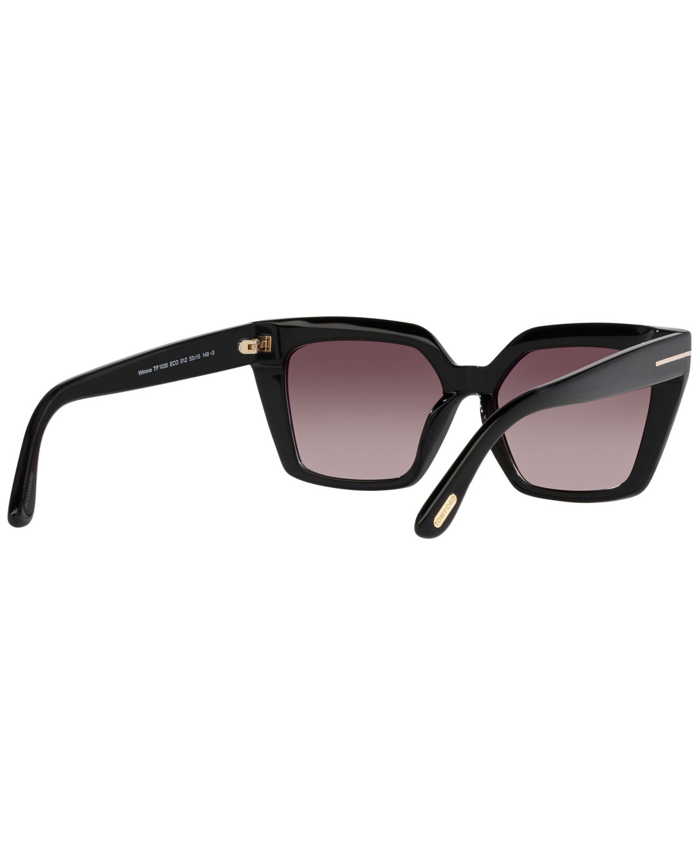 Женские солнцезащитные очки Tom Ford Winona Sunglasses, Mirror TR001637, цвет: Чёрный — фото 9