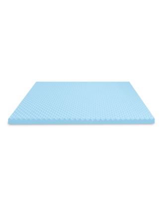 2.5" Gel-Infused Convoluted Memory Foam Mattress Topper, Twin