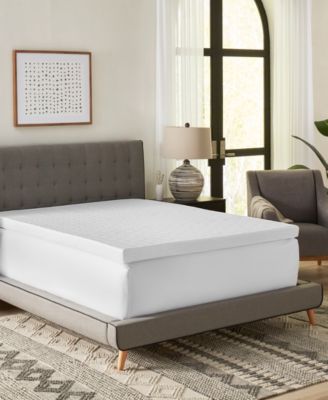 3" Gel-Infused Memory Foam Mattress Topper with Cooling Cover, Queen