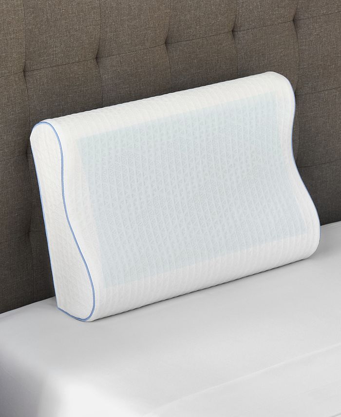 ProSleep Cooling Gel Overlay Memory Foam Contour Pillow Jumbo
