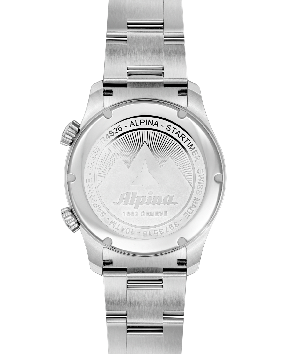 Shop Alpina Men's Swiss Startimer Pilot Stainless Steel Bracelet Watch 41mm In Silver-tone
