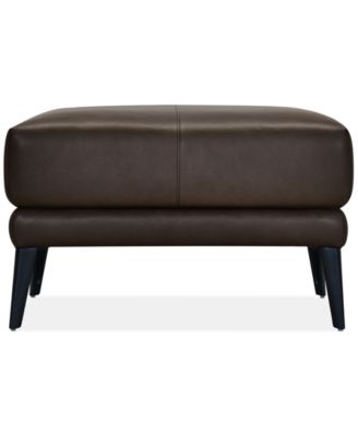 Keery 32" Leather Ottoman, Created for Macy's