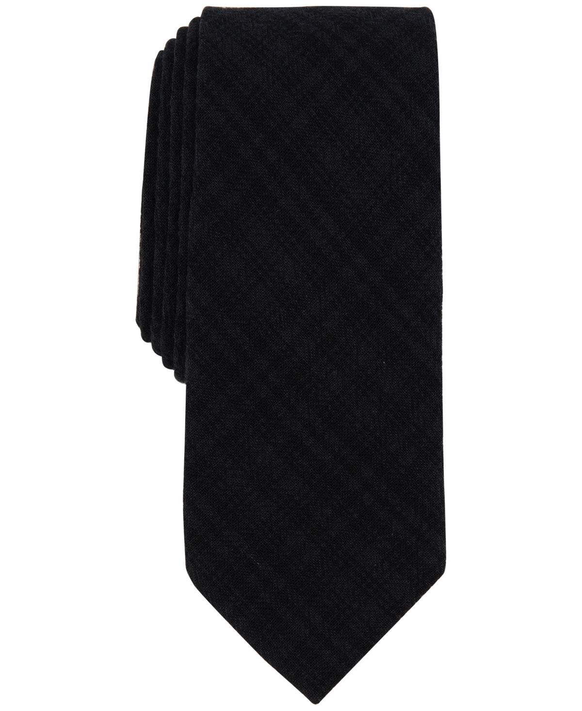 Shop Bar Iii Men's Toto Plaid Tie, Created For Macy's In Black