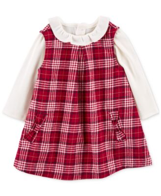 Carter's - Baby Girls 2-Pc. Bodysuit & Plaid Dress Set