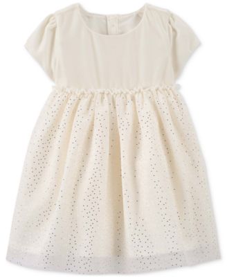 Carter's - Baby Girls Glitter Velour Dress