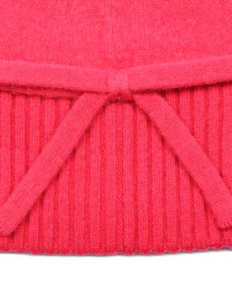 Women's Bow Ribbed-Cuff Knit Beanie