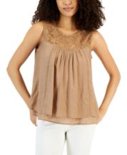 Macys womens lace tops deals