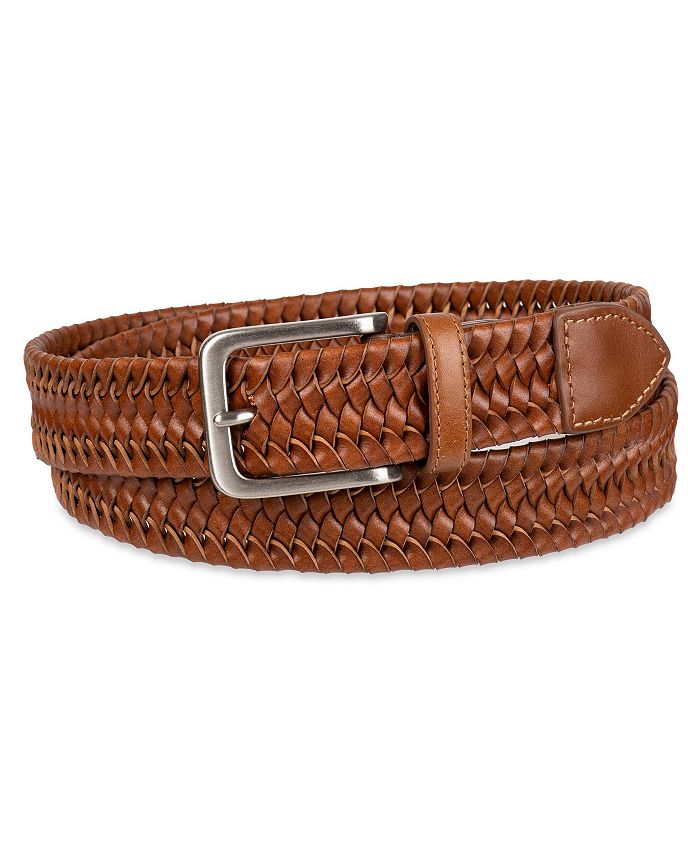 Tommy Bahama Men's Casual Stretch Braided Leather Belt - Macy's