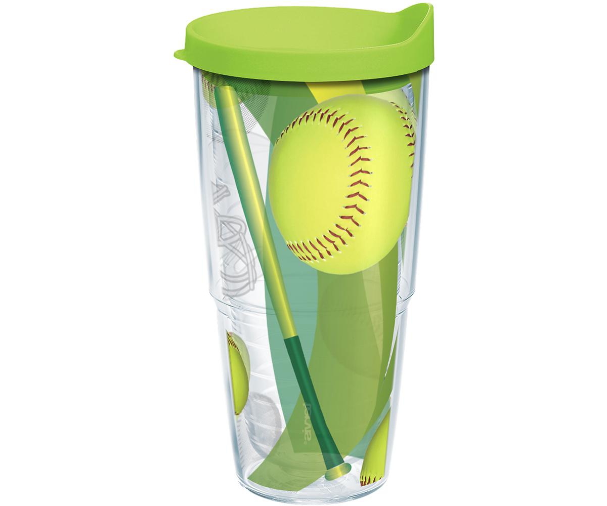 Tervis Tumbler Tervis Softballs Made In Usa Double Walled Insulated Tumbler Travel Cup Keeps Drinks Cold & Hot, 24o In Open Miscellaneous