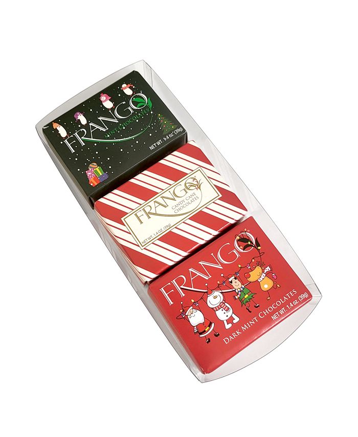 Frango Chocolates Holiday Milk Mint, Candy Cane, Dark Mint Boxed