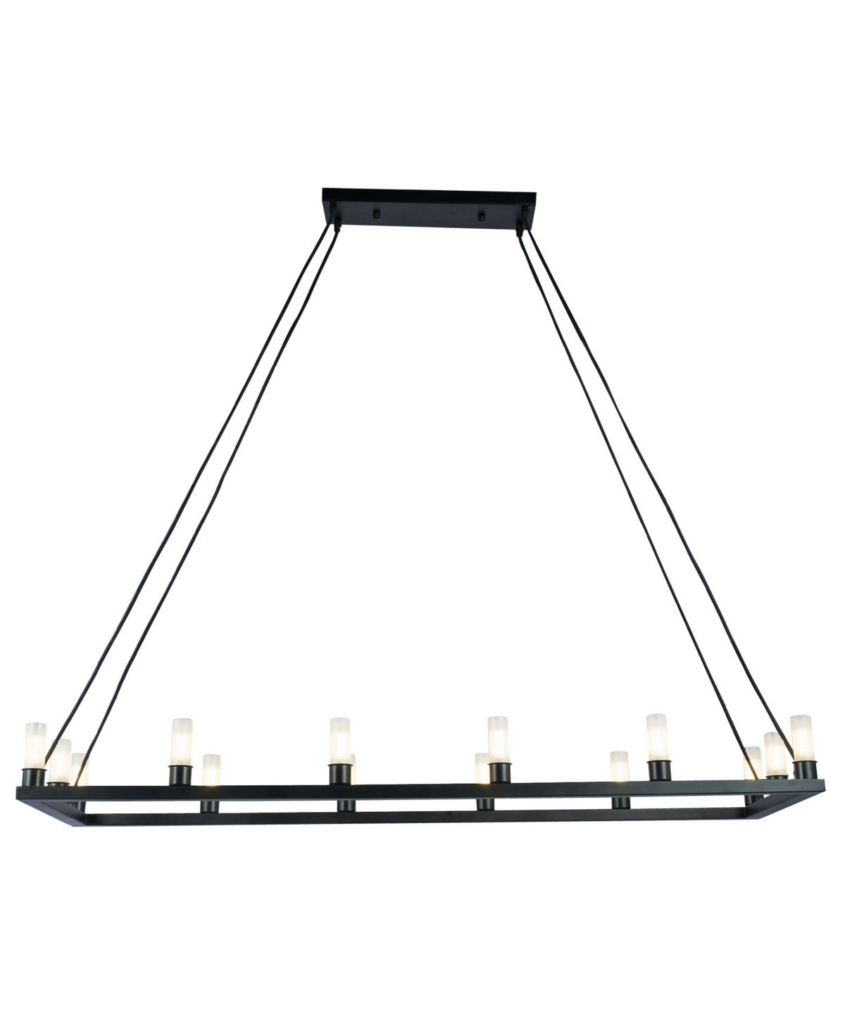 Home Accessories Zinak 47.2" 14-light Indoor Chandelier With Light Kit In Matte Black