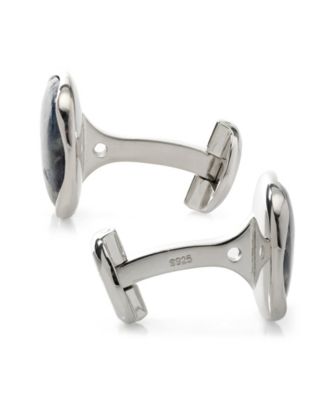 Men's Sterling Silver Classic Formal Pietersite Cufflinks
