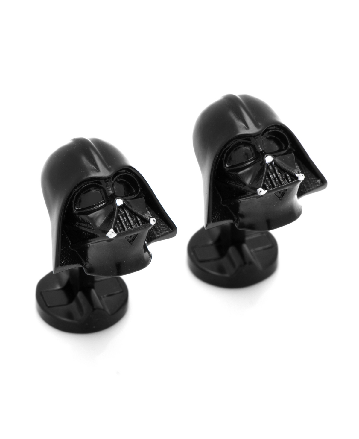 Shop Star Wars Men's 3d Darth Vader Cufflinks And Studs Set, 6 Piece Set In Black