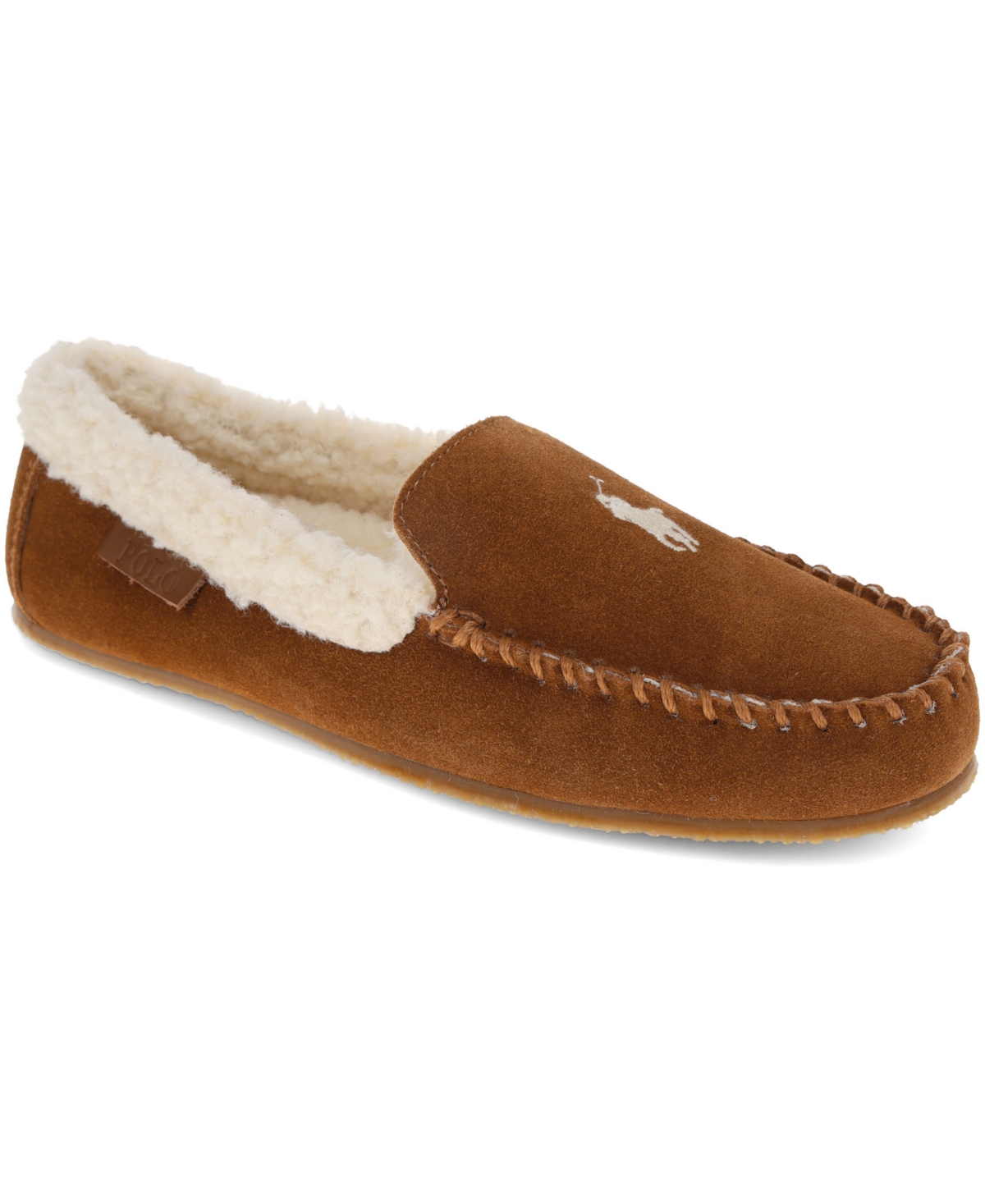 Polo Ralph Lauren Women's Genuine Suede Collins Moccasin Slippers In Snuff