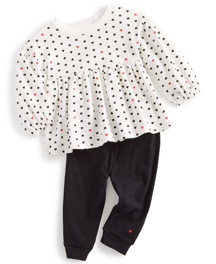 First Impressions Baby Girls Heart Top and Pants, 2 Piece Set, Created for Macy's Macy's