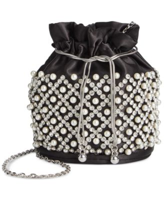 I.N.C. International Concepts - Drawstring Imitation Pearl Bucket Bag