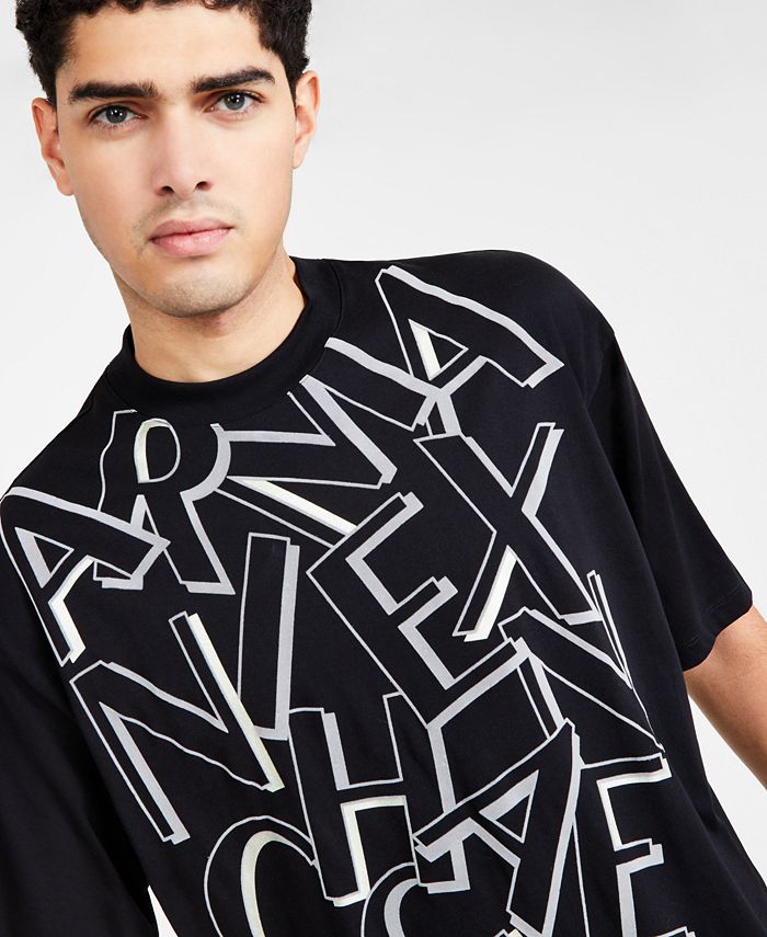 A|X Armani Exchange Men's Relaxed-Fit Short-Sleeve Logo Graphic T-Shirt ...