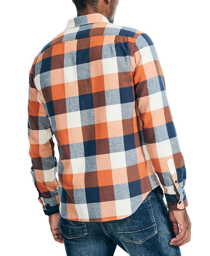 Nautica Men's Double Pocket Plaid Flannel Shirts Macy's