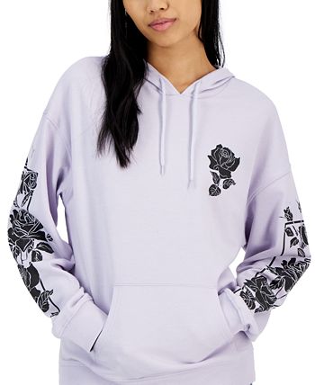 Rebellious One Juniors Rose Graphic Long Sleeve Hoodie Macy s