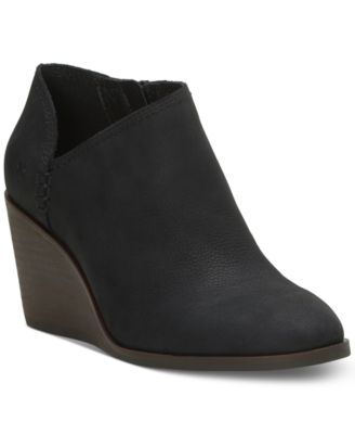 Lucky brand wedge ankle boots best sale