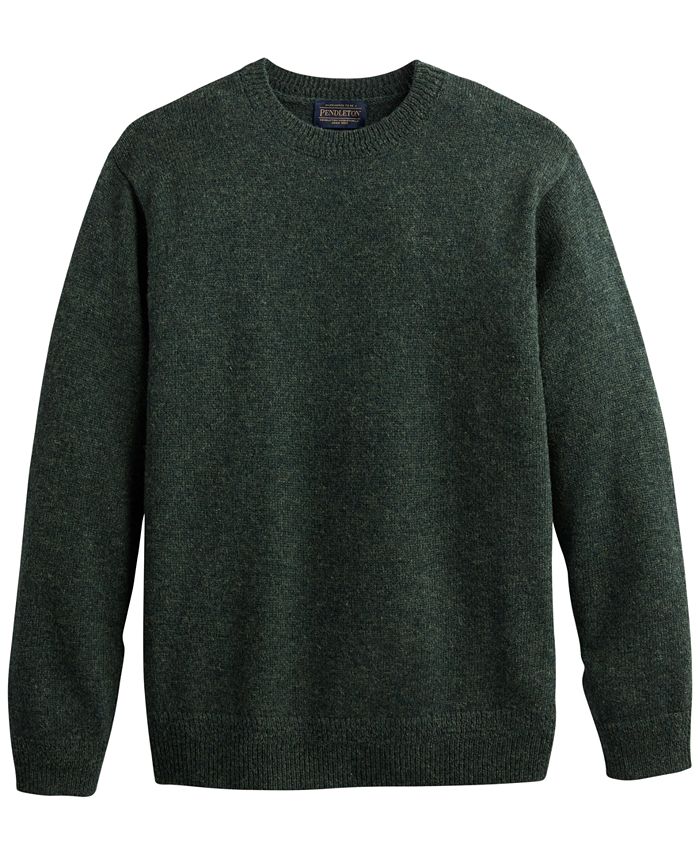 Men's shetland wool crewneck outlet sweater
