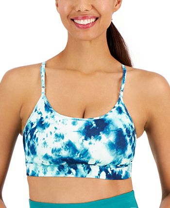 Id Ideology Women's Solid Low-impact Bra, Created For Macy's In Bluebelle