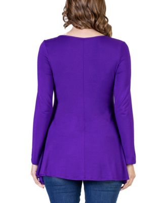 Women's Long Sleeve Swing Style Flare Tunic Top