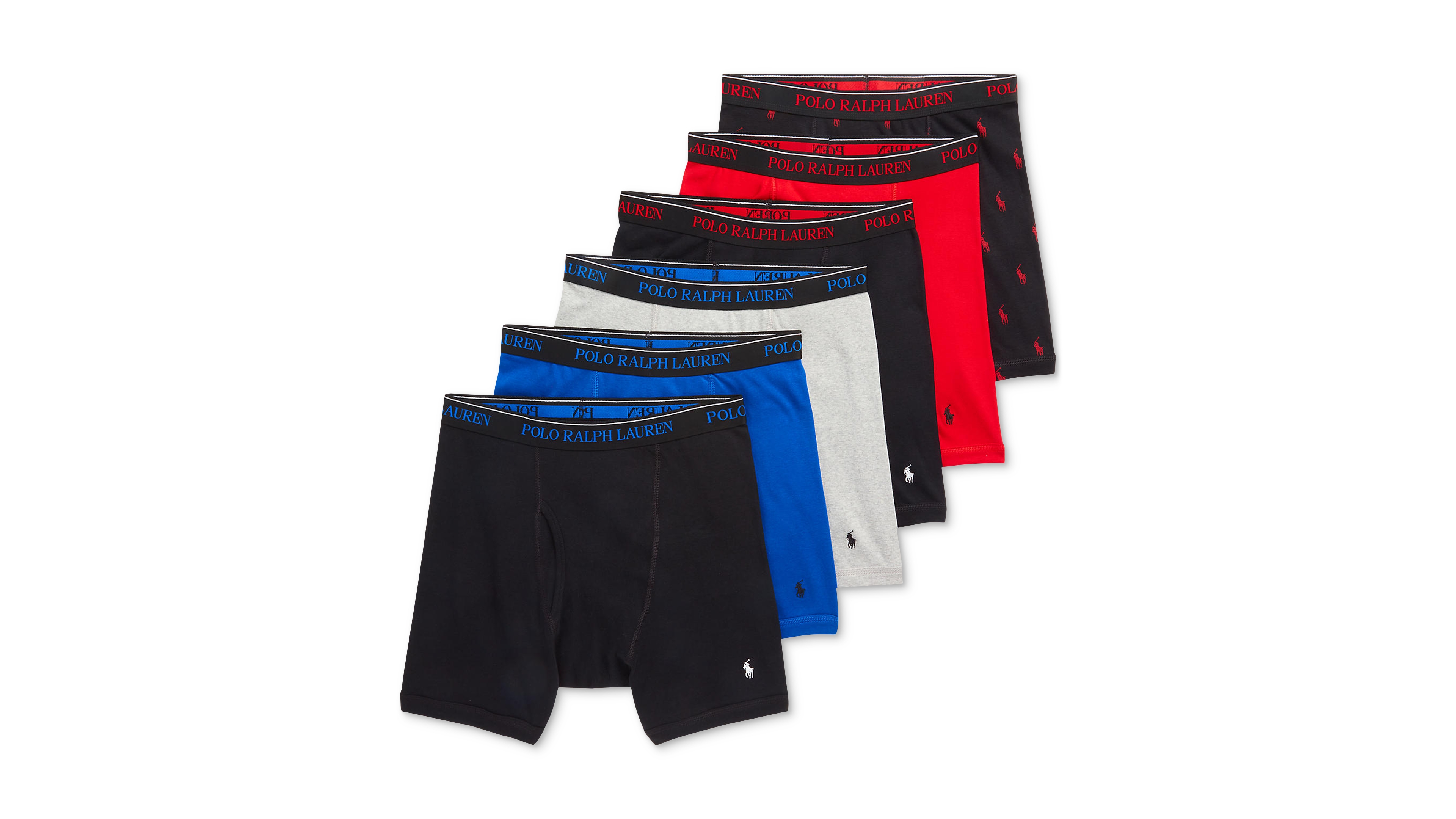 Polo Ralph Lauren Men's 5 +1 Free Bonus Pack. Classic-Fit Cotton Boxer Briefs