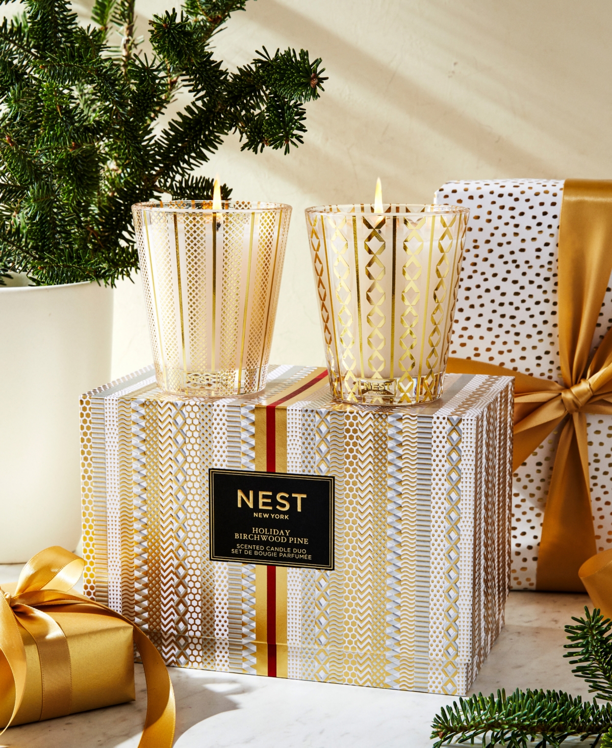 Nest New York 2-Pc. Holiday & Birchwood Pine Classic Candle Gift Set
