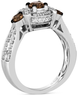 Chocolate Diamond & Nude Diamond Ring (5/8 ct. t.w.) in 14k White Gold
